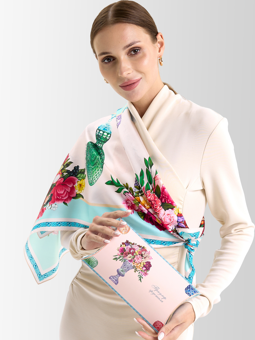 Платок «Триумф хрусталя» 100% шёлк