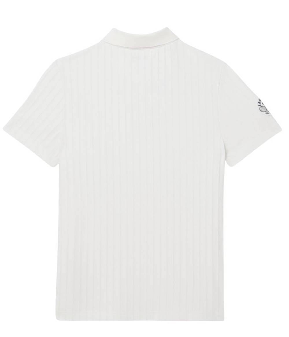 Мужское теннисное поло Lacoste Ultra Dry Badge Accent Tennis Heritage - белый
