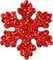Снежинка из пенофлекса Облачко 550 мм., красный, ПромЕлка (CO-550RED)