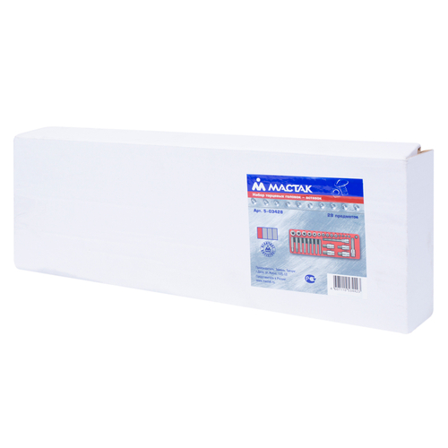 МАСТАК (5-03428) Набор торцевых насадок и головок TORX, ложемент, 28 предметов