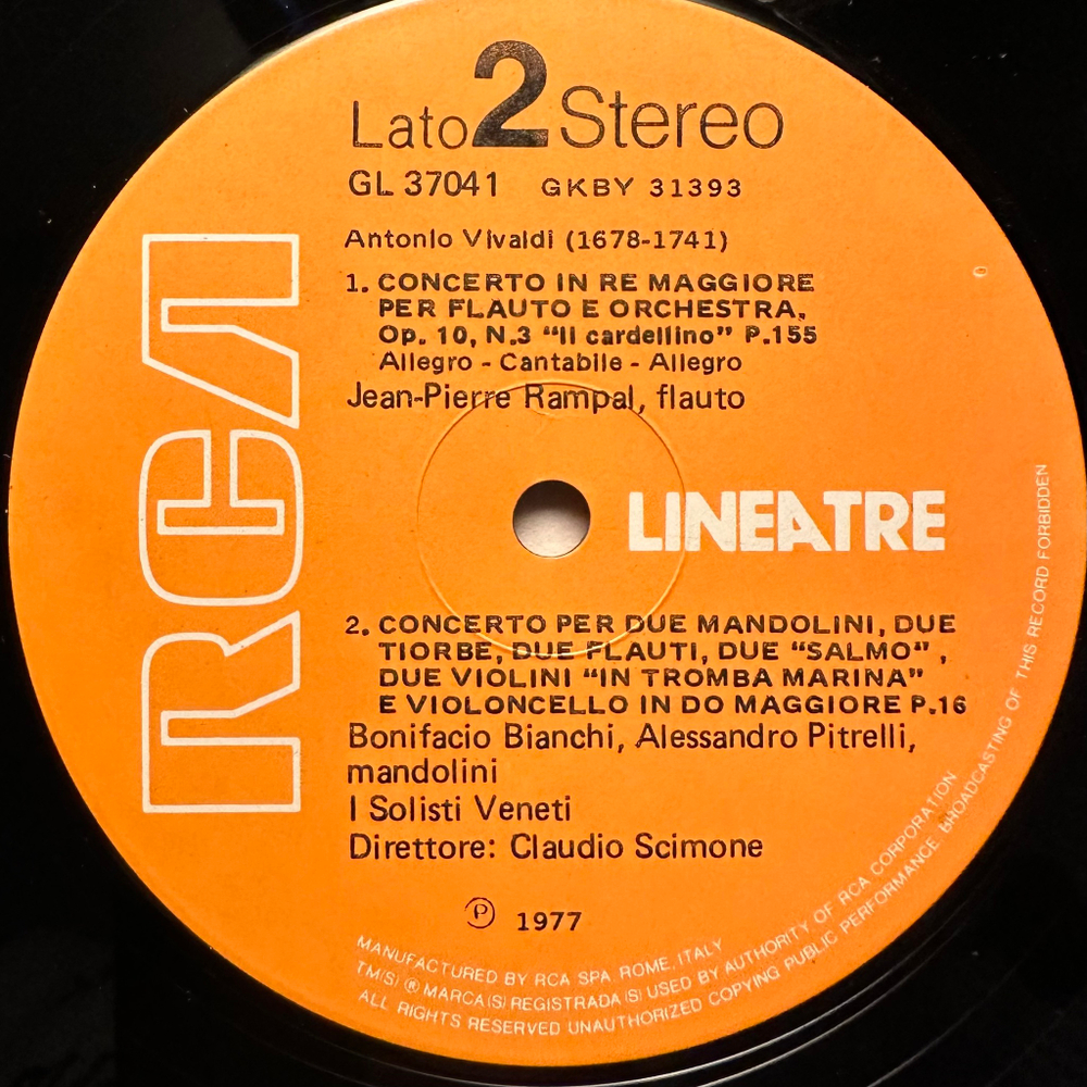 Вивальди - самые известные концерты (Италия 1977г.)