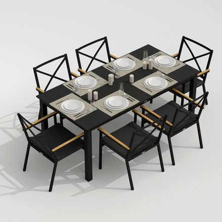 Стул Ideal Patio ФЕСТА антрацит - каркас карбон