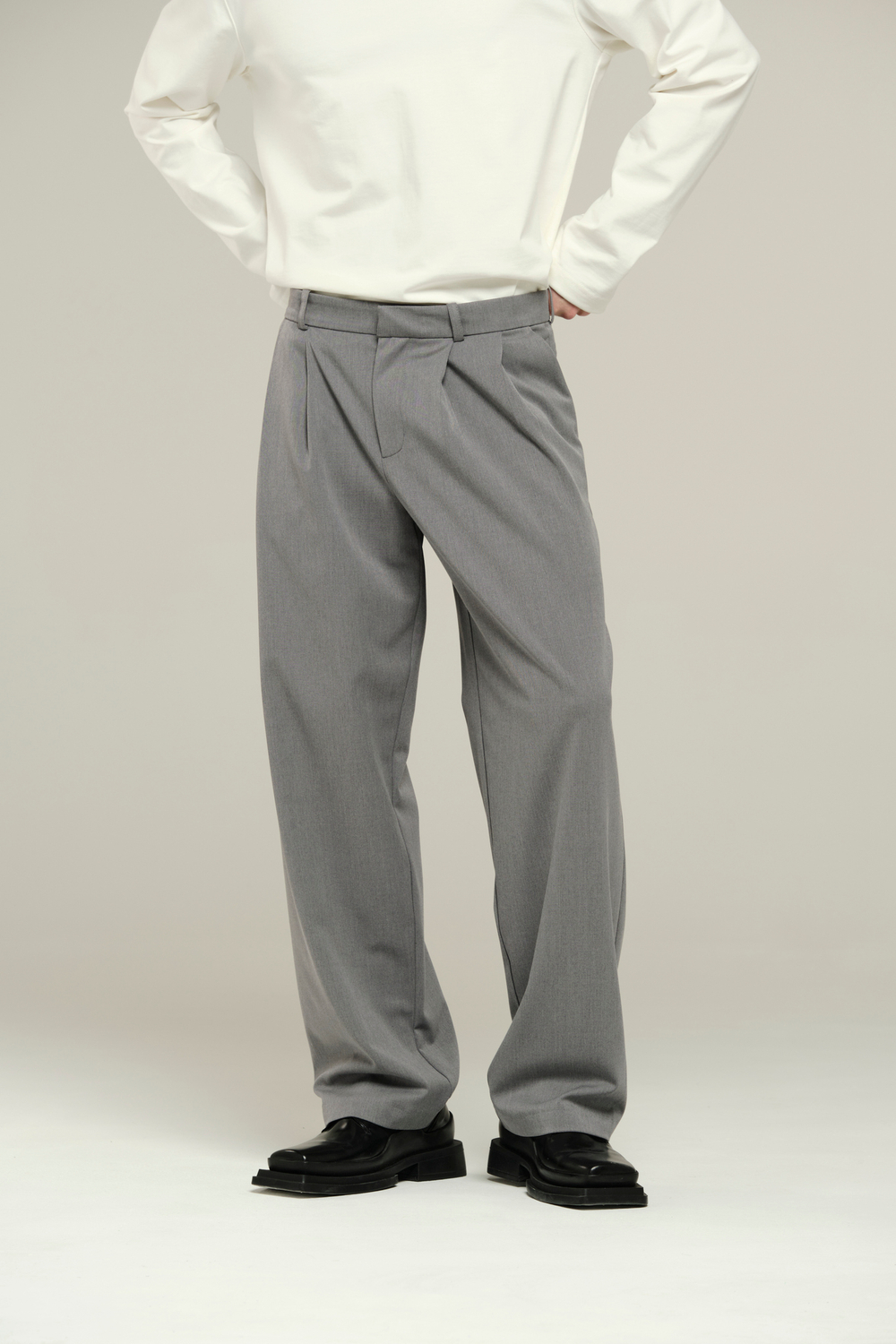 Брюки широкие | grey