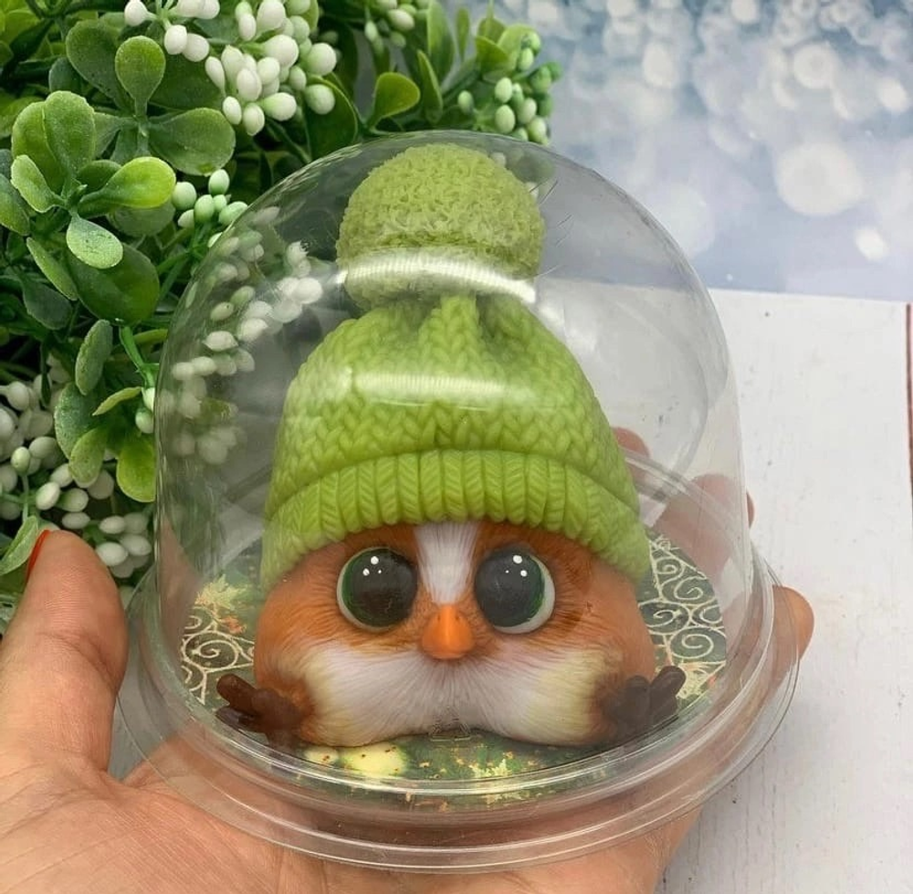 Силиконовая форма Совенок в шапке