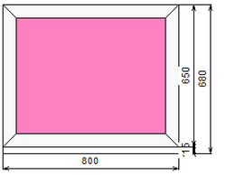 Пластиковое окно 650 х 800 ТермА Эко с глухой створкой