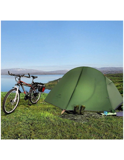 Палатка Naturehike Cycling Si 1-местная, алюминиевый каркас, сверхлегкая, зеленый