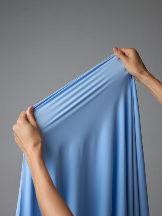 Микрофибра бельевая, эффект хлопка, Турция, голубой