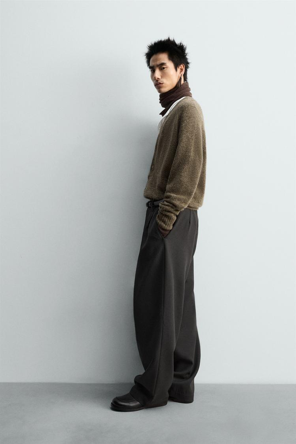 ZARA ККАРДИГАН СВОБОДНОГО КРОЯ — LIMITED EDITION, КОРИЧНЕВЫЙ