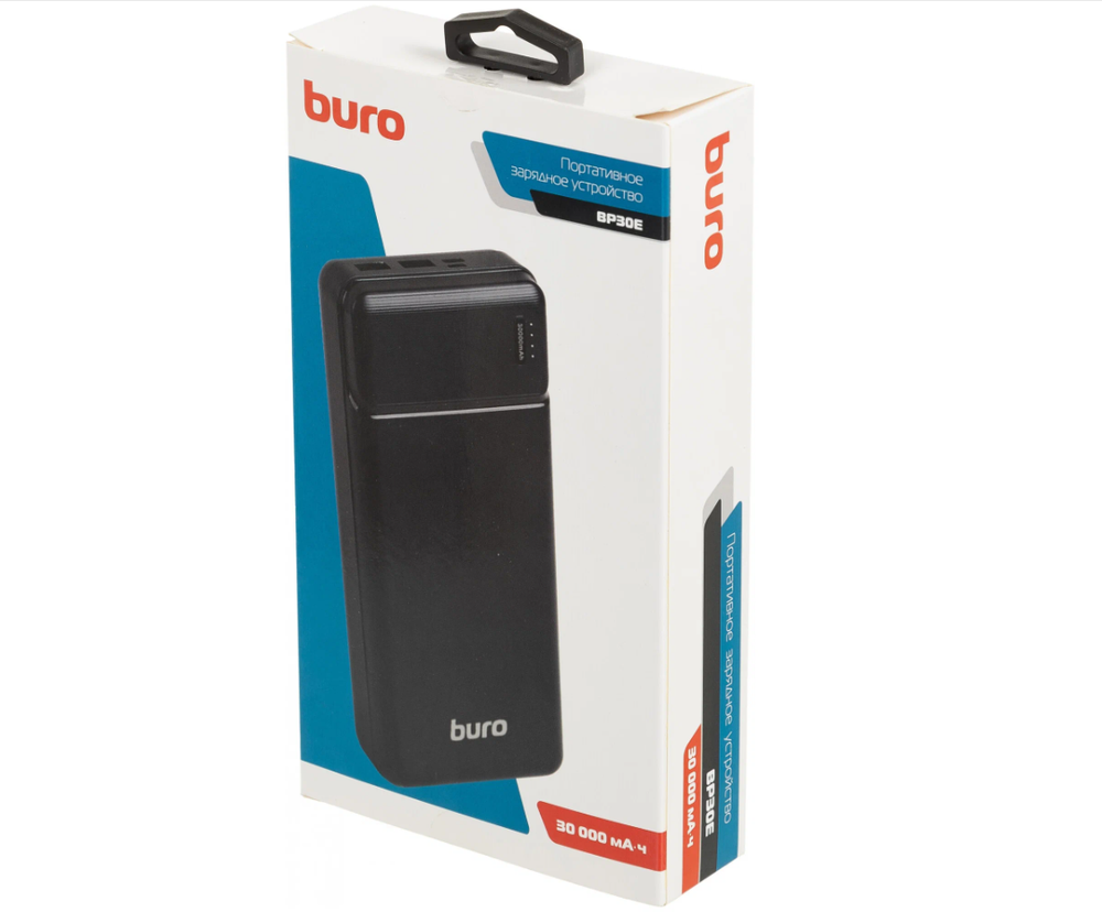 Мобильный аккумулятор Buro BP30E 30000mAh 2.1A 2xUSB черный (BP30E10PBK)