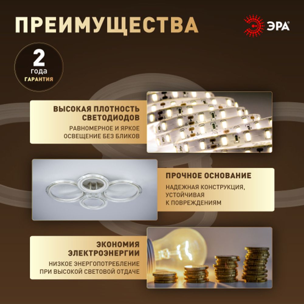 Светильник потолочный светодиодный ЭРА Модерн Ring CLL-1-59W 3K-6,5K RC WH с ДУ белый | Светильники SPB-6 с ДУ