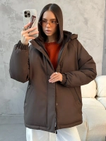 Куртка весенняя удлиненная с капюшоном