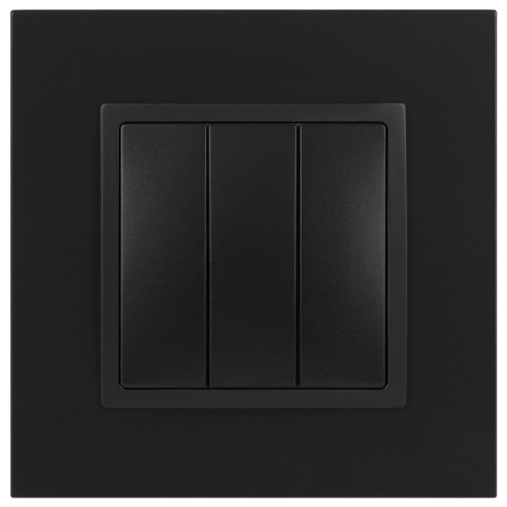 Выключатель ЭРА Elegance 14-1107-05 тройной 10АХ-250В IP20 антрацит