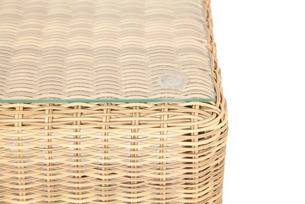 "Кон Панна" столик журнальный из искусственного ротанга, цвет соломенный