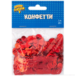 Конфетти Круги фольг красный 1см 20гр