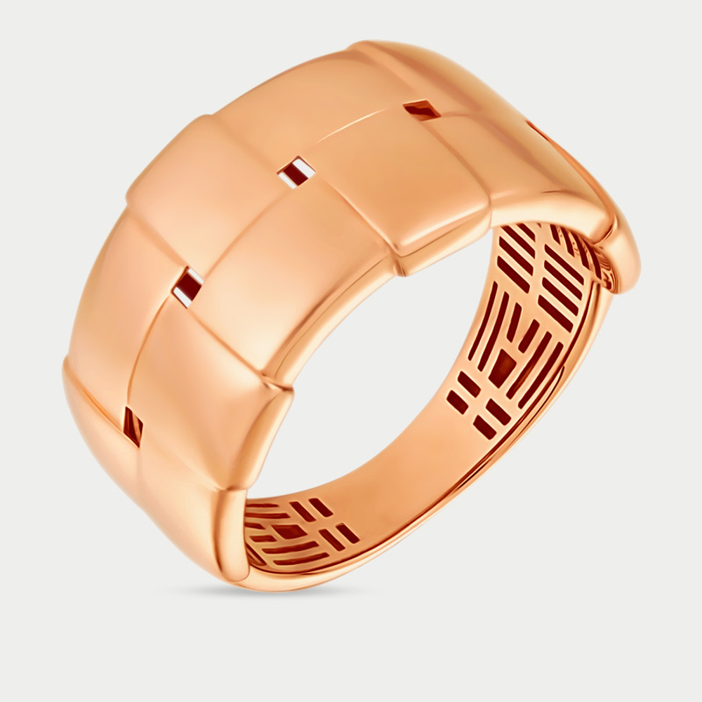 Кольцо из розового золота 585 пробы без вставки для женщин (арт. 901581-1000)