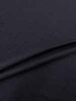 Трикотаж п/э Gucci темно-синий с лого