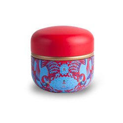 319052 Банка "Жар птица", 8,7см, жесть красный с рисунком