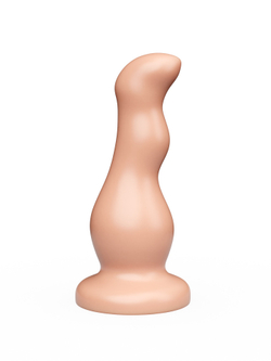 Телесный стимулятор простаты с изгибами - 13,5 см.