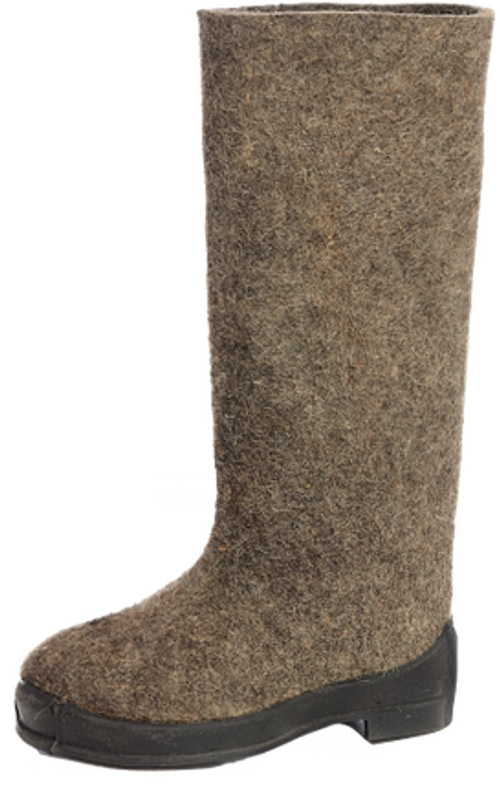 Валенки серые на резиновой подошве 34