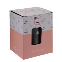 GAEM Кружка с крышкой и ложкой, 450 мл, L12 W8,5 H12 см, 4в.