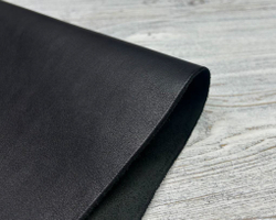 Фактура кожи растительного дубления Nappa Strucco Nero (1,4-1,6 мм)