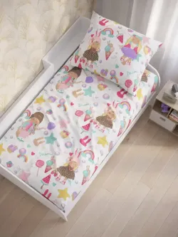 Наволочка комплект 2шт бязь Сказка "Сластена" 50x70 см на молнии