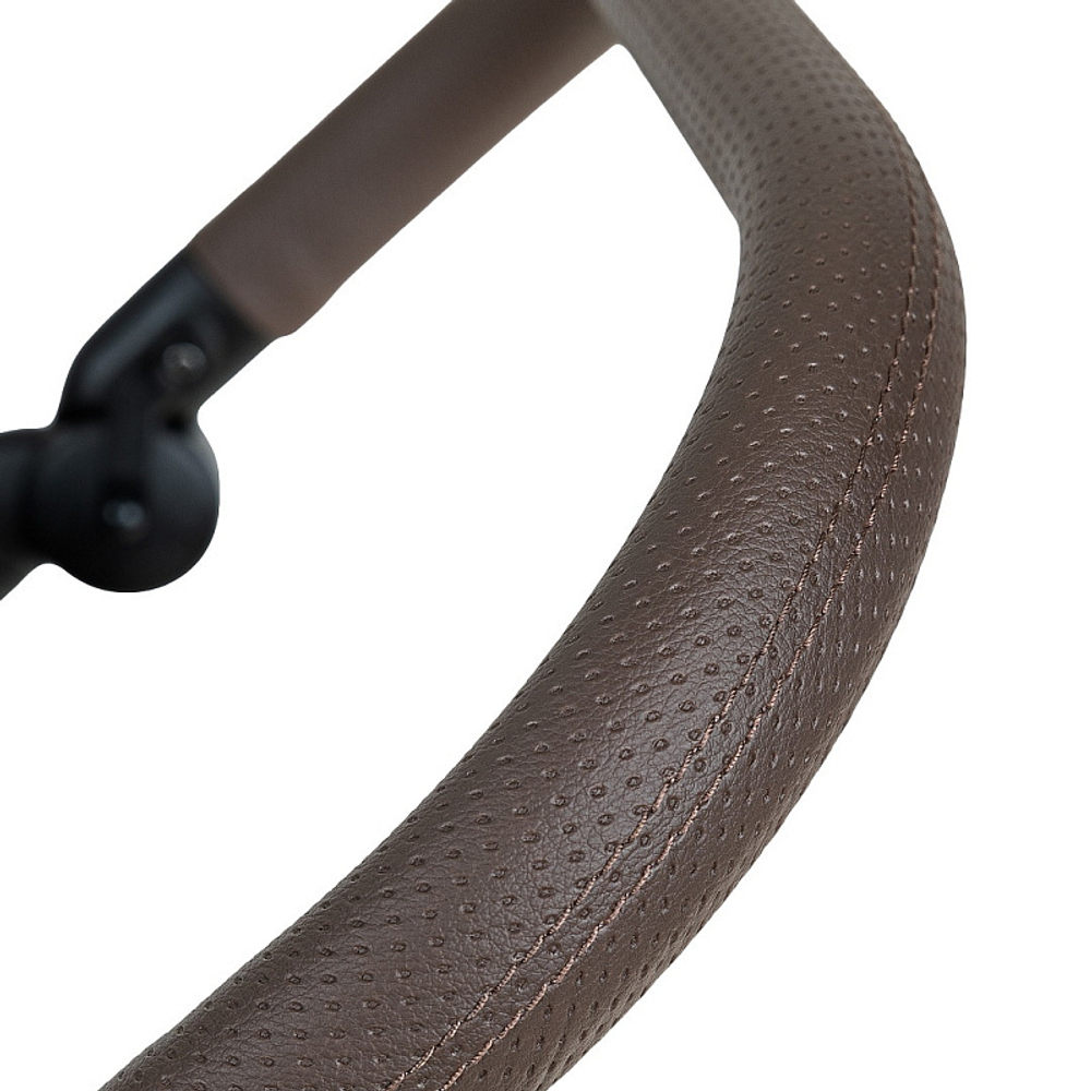 Детская коляска Roan Sol Vintage Luxury 2.0 3 в 1 с автокреслом Tutis Elo Black PIX/55/D Pixel/Dark/Nickel/руч.Cappuccino