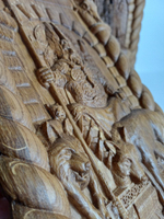 Панно резное из дуба бог ОДИН (ВОТАН) 27х18,5 см