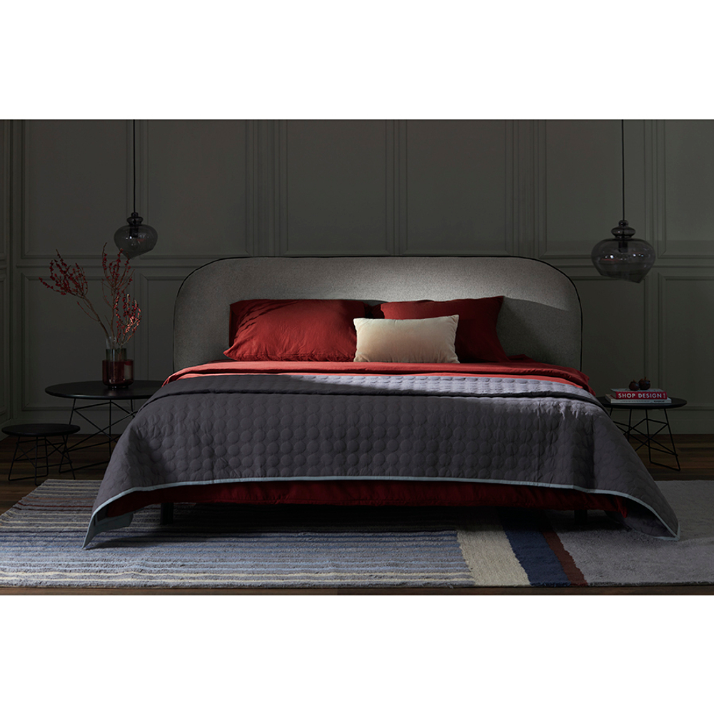 Простыня на резинке изо льна и хлопка цвета копченой паприки из коллекции essential, 180х200х30 см