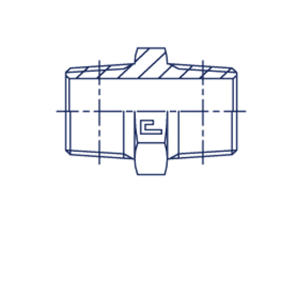Соединение P NPT 1/2 - NPT 3/4