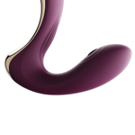 Фиолетовый вибромассажёр для зоны G с пульсацией, вакуумной стимуляцией и функцией нагрева Zalo Talis G-Spot PulseWave Vibrator Velvet Purple