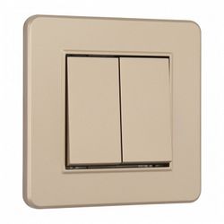 Выключатель двухклавишный Arte Milano SET16-1 SET16-1-30-2 shampan