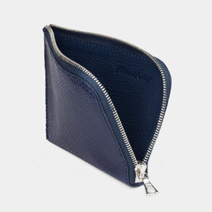 Мини-кошелек кожаный Aven синего цвета