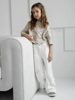 Футболка детская оверсайз укороченная базовая