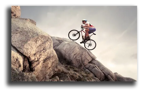 Постер "Подъем велосипедиста"