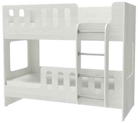 Двухъярусная кровать КарИВи ДС-20 80x160 Белое Дерево