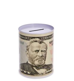 BX-223/2 Металлическая копилка «50 Долларов» 10см