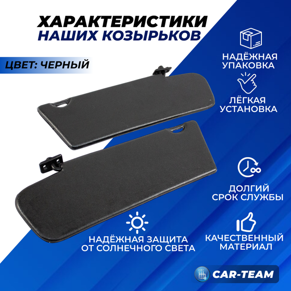 Козырьки солнцезащитные черные на Шевроле Нива