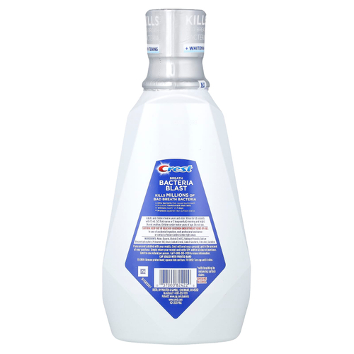 Crest, Multi-Care, отбеливающий ополаскиватель для рта, дыхание бактерий, холодящая мята, 946 мл (32 жидк. унции)