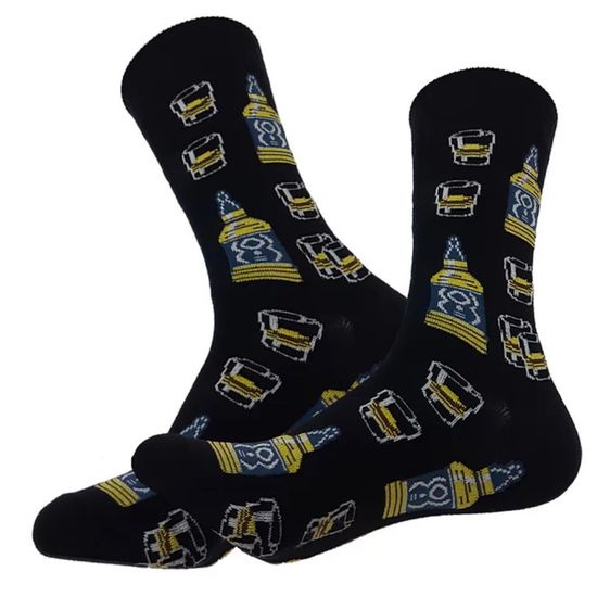 Носки "Крепкие напитки", р-р 38-44 (черный)