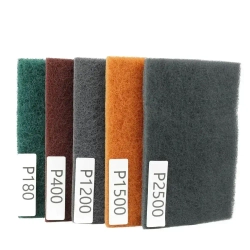 Набор шлифовальный войлок 5шт, P180, P400, P1200, P1500, P2500,115x180мм.,Набор листов нетканых шлифовальных