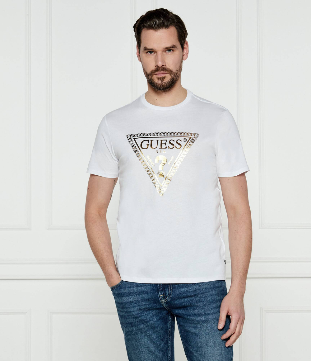 Футболка CHAIN TRI LOG GUESS - белый(M5RI49 K9RM1)