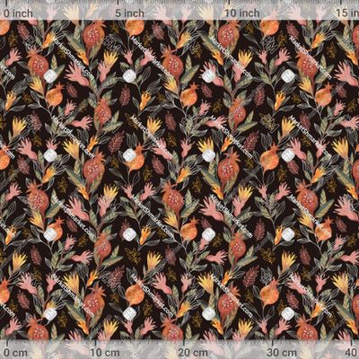 Гранаты и цветки by LubaFedotova_print 600 DPI