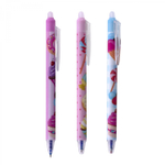 Ручка гелевая пиши-стирай, автоматическая Alingar "Десерты", 0,5мм, синяя, игольчатый наконечник, круглый цветной пластиковый корпус, пласт. уп.