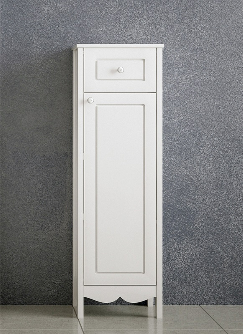 Шкаф-пенал Corozo Блюз 39 см, напольный, белый