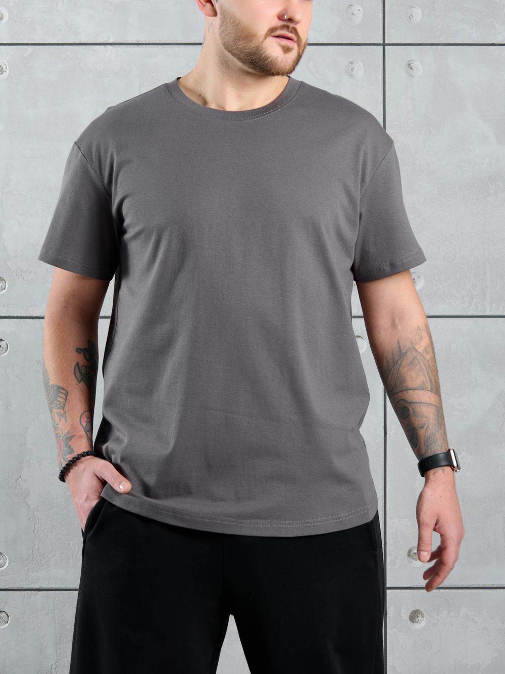 Фуфайка (футболка) мужская Джек-1 Виотекс ГРАФИТОВЫЙ