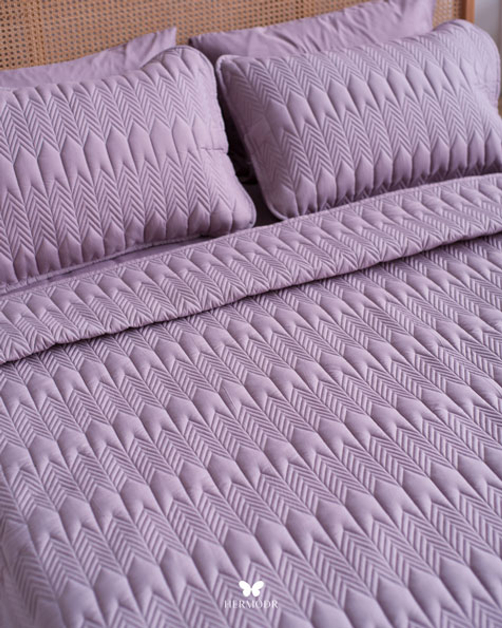 Комплект стеганного покрывала и 2 наволочек Kaj Willow Hermodr 130220281 Иран