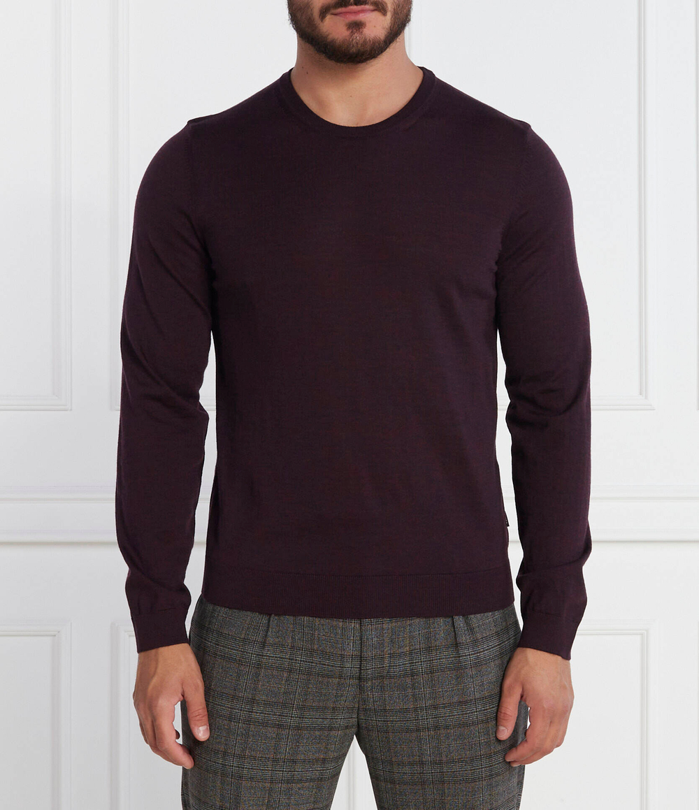 Хлопковый свитер leno-p BOSS BLACK - бордовый(50468239)