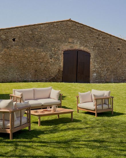 Sacova 2-местный диван из массива эвкалипта 195 см Испания