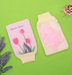 Мочалка - варежка массажная «Premium - KASKATA», цвет розовый, 24*15см (ZIPпакет)